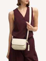 Aspinal of London White Ella Bag Slot Weave Ivory Smooth leather - Image 2 of 6