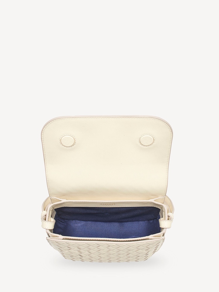 Aspinal of London White Ella Bag Slot Weave Ivory Smooth leather - Image 6 of 6