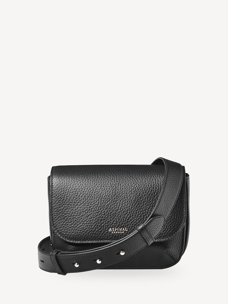 Aspinal of London Black Ella Pebble Leather Bag - Image 1 of 6 Aspinal of London Black Ella Pebble Leather Bag - Image 1 of 6