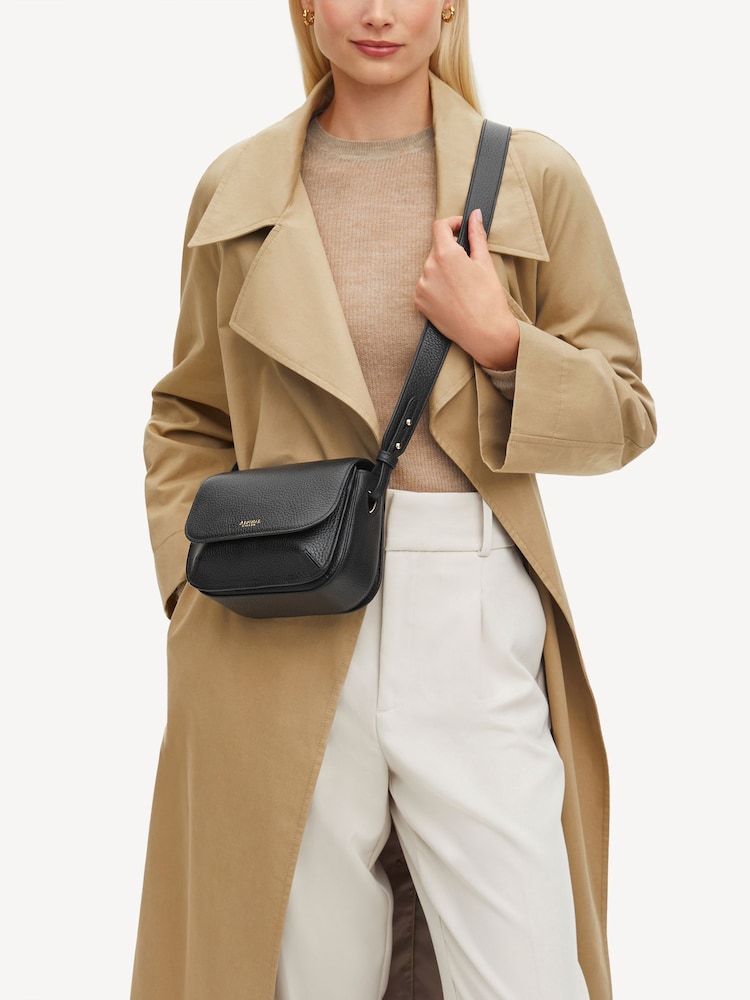 Aspinal of London Black Ella Pebble Leather Bag - Image 2 of 6 Aspinal of London Black Ella Pebble Leather Bag - Image 2 of 6