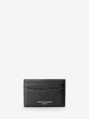 Aspinal of London Black Slim Credit Card Case Black Grain leather Wallet - Image 2 of 3
