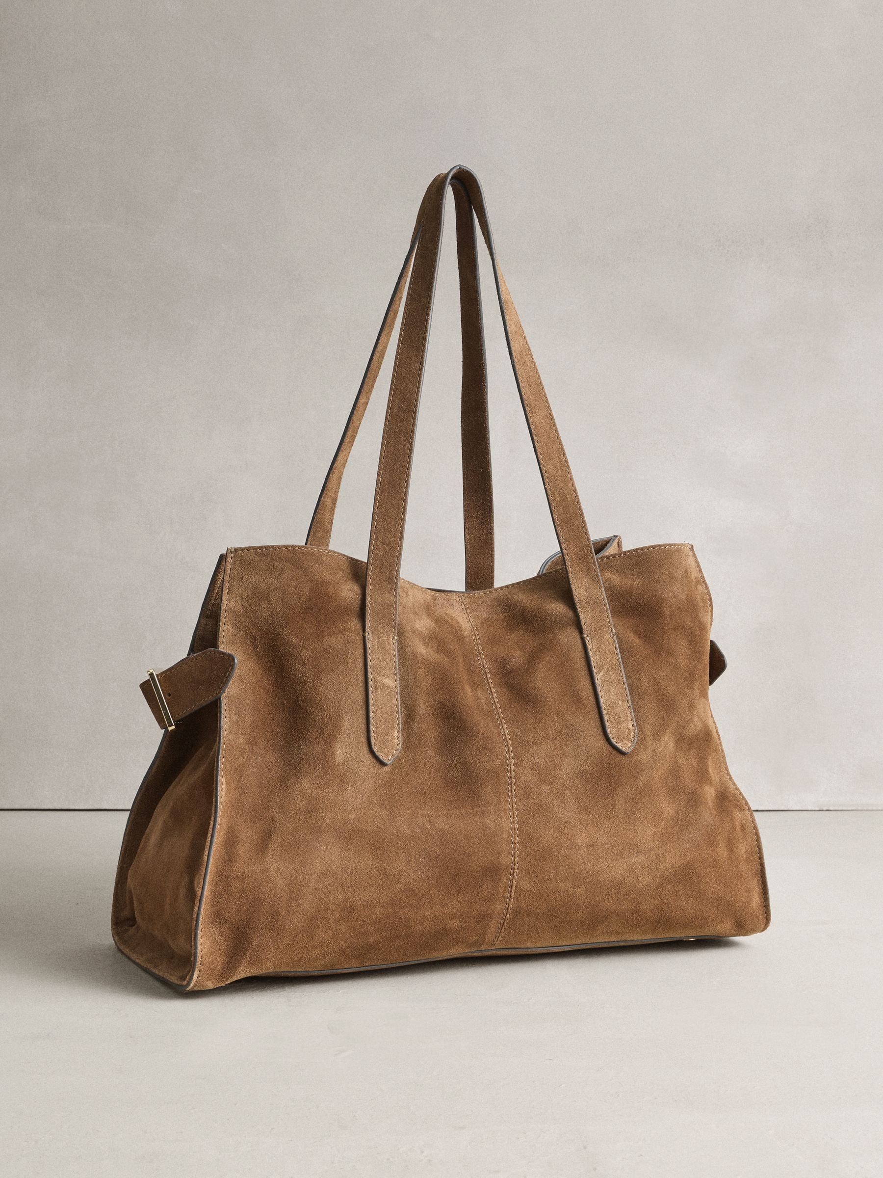 Buy Camel N. Premium Suede Structured Tote Bag from Next South Africa