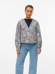 VERO MODA Grey Paisley Quilted Jacket - Image 3 of 6