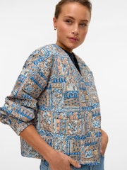VERO MODA Grey Paisley Quilted Jacket - Image 4 of 6