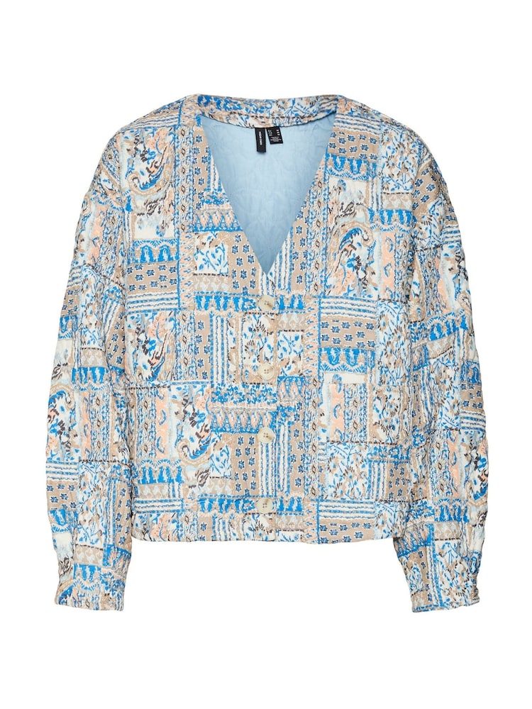 VERO MODA Grey Paisley Quilted Jacket - Image 6 of 6