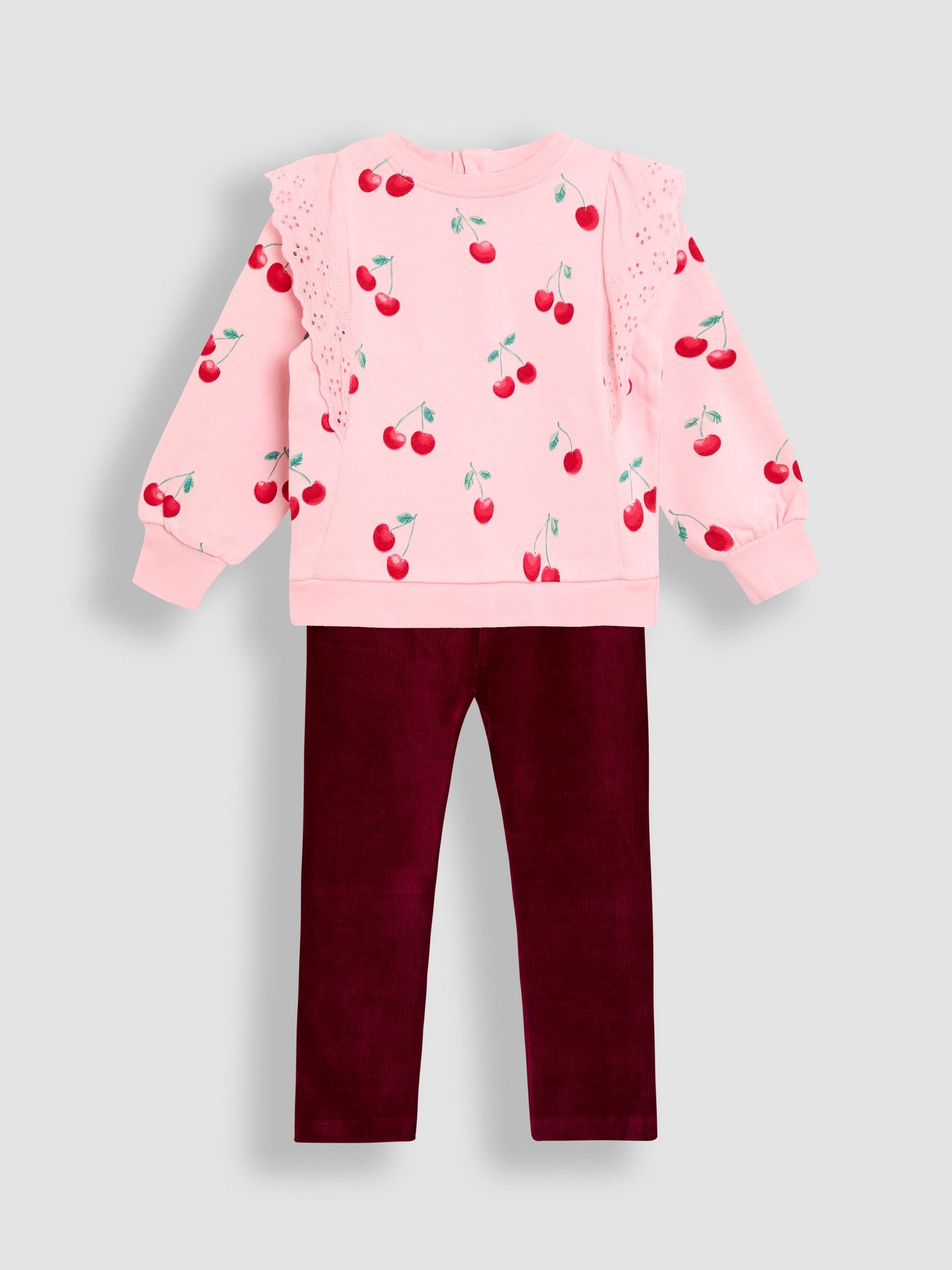JoJo Maman Bébé Pink Printed Sweatshirt & Legging Set
