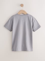 Grey/Black Colourblock Short Sleeve T-Shirt (3-16yrs) - Image 2 of 4