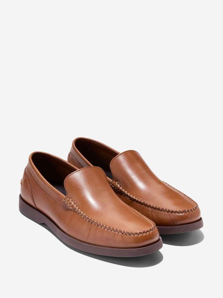 Cole Haan Mens American Classics Hampton Brown Loafers - Image 2 of 6