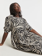Simply Be Black Pocket Midi Dress - Image 1 of 4