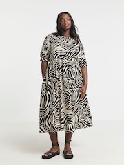 Simply Be Black Pocket Midi Dress - Image 4 of 4