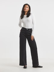 Simply Be Black 99/1 Wide Jeans - Image 3 of 4