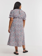 Simply Be Blue Lace Trim Midi Dress - Image 2 of 4