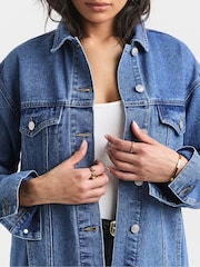Simply Be Oversized Boyfriend Denim 100% Cotton Jacket - Image 3 of 4