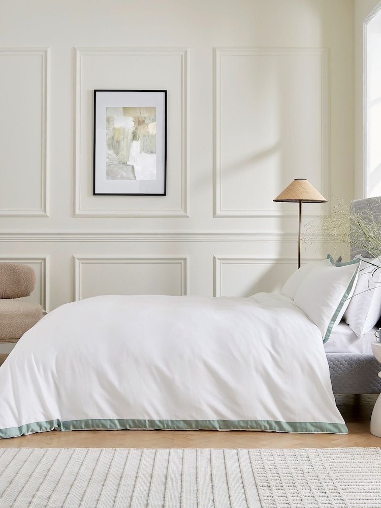 Bedeck of Belfast Celadon Olenna Duvet Cover and Pillowcase Set - Image 1 of 4