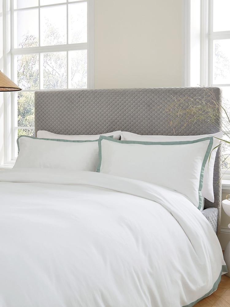 Bedeck of Belfast Celadon Olenna Duvet Cover and Pillowcase Set - Image 2 of 4