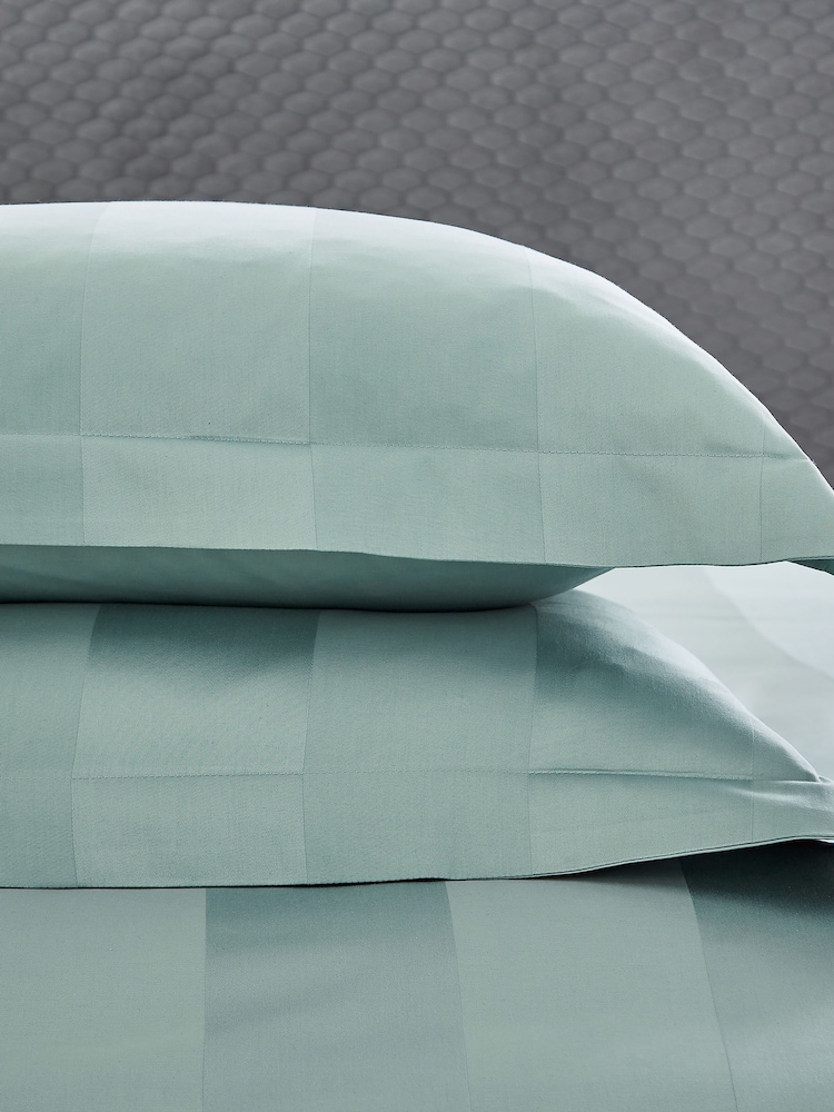 Bedeck of Belfast Celadon Serra Dobby Duvet Cover and Pillowcase Set - Image 4 of 4