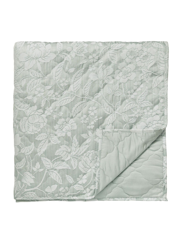 Sanderson Aqua Pyramus Quilted Throw - Image 3 of 3