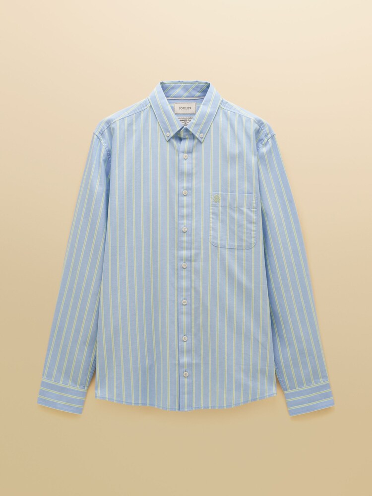 Joules Blue & White Striped Classic Fit Oxford Shirt - Image 13 of 13