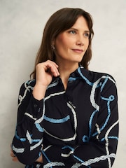 Hobbs Blue Raya Shirt - Image 3 of 4