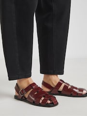 Simply Be Red Wide Fit Fisherman Sandals In Wide Fit - Image 1 of 4