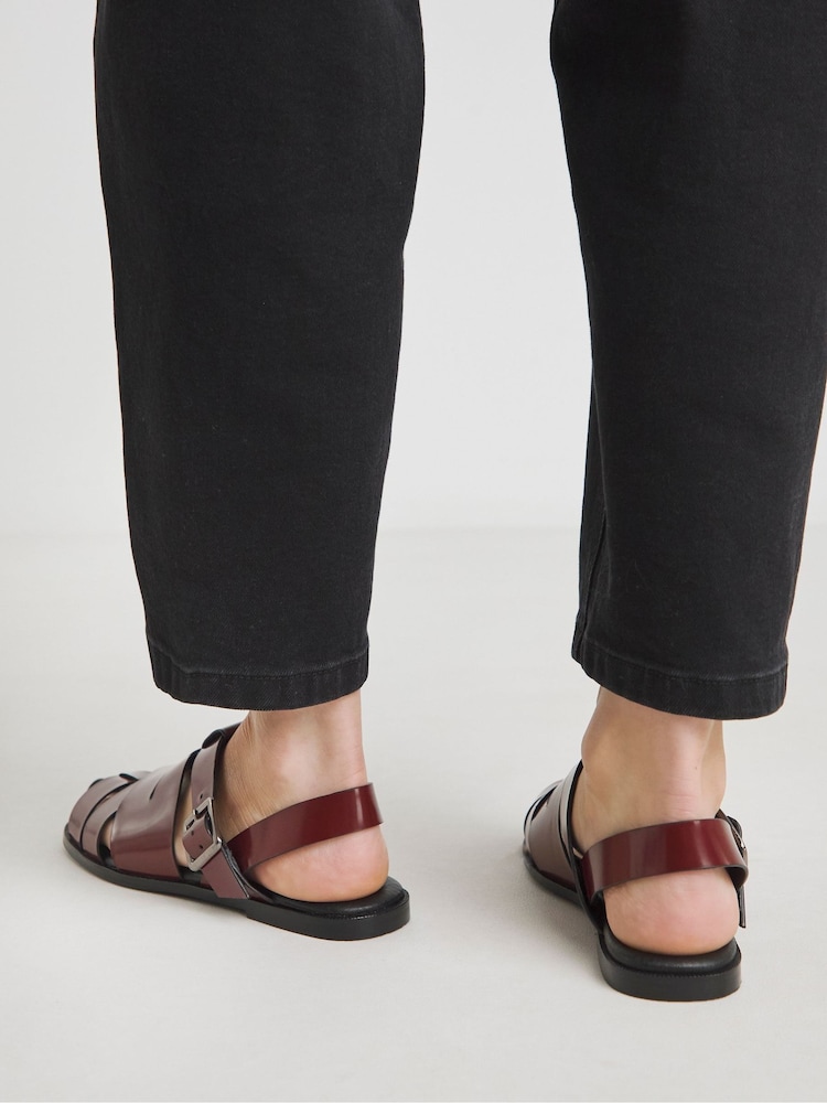 Simply Be Red Wide Fit Fisherman Sandals In Wide Fit - Image 2 of 4 Simply Be Red Wide Fit Fisherman Sandals In Wide Fit - Image 2 of 4