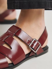 Simply Be Red Wide Fit Fisherman Sandals In Wide Fit - Image 4 of 4