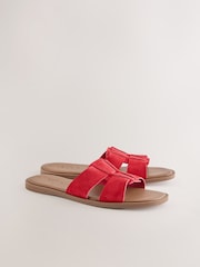 Red Suede Standard/Wide Fit Forever Comfort® Slot Mule Sandals - Image 2 of 6