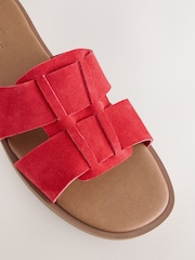 Red Suede Standard/Wide Fit Forever Comfort® Slot Mule Sandals - Image 5 of 6