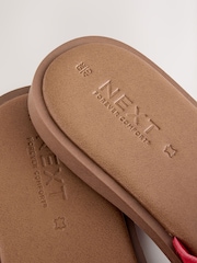 Red Suede Standard/Wide Fit Forever Comfort® Slot Mule Sandals - Image 6 of 6
