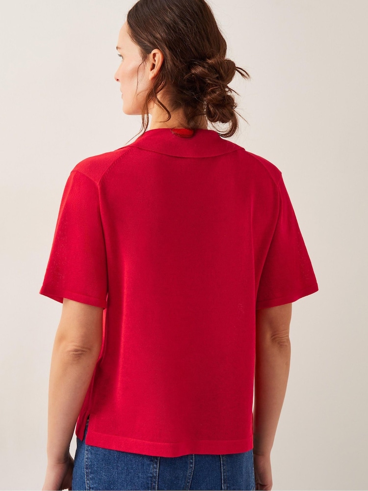 Monsoon Red Tia Tie Knitted Cardigan - Image 3 of 4