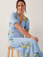 Monsoon Blue Sorcha Floral Tea Midi Dress - Image 1 of 4