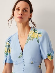 Monsoon Blue Sorcha Floral Tea Midi Dress - Image 4 of 4