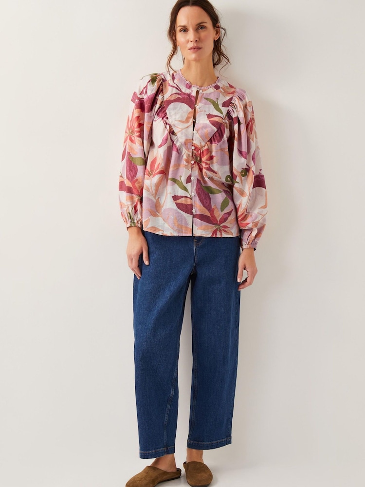 Monsoon Orange Piper Floral Print Blouse - Image 2 of 5