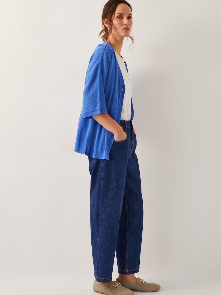 Monsoon Blue Beth Single Button Cardigan - Image 2 of 4 Monsoon Blue Beth Single Button Cardigan - Image 2 of 4