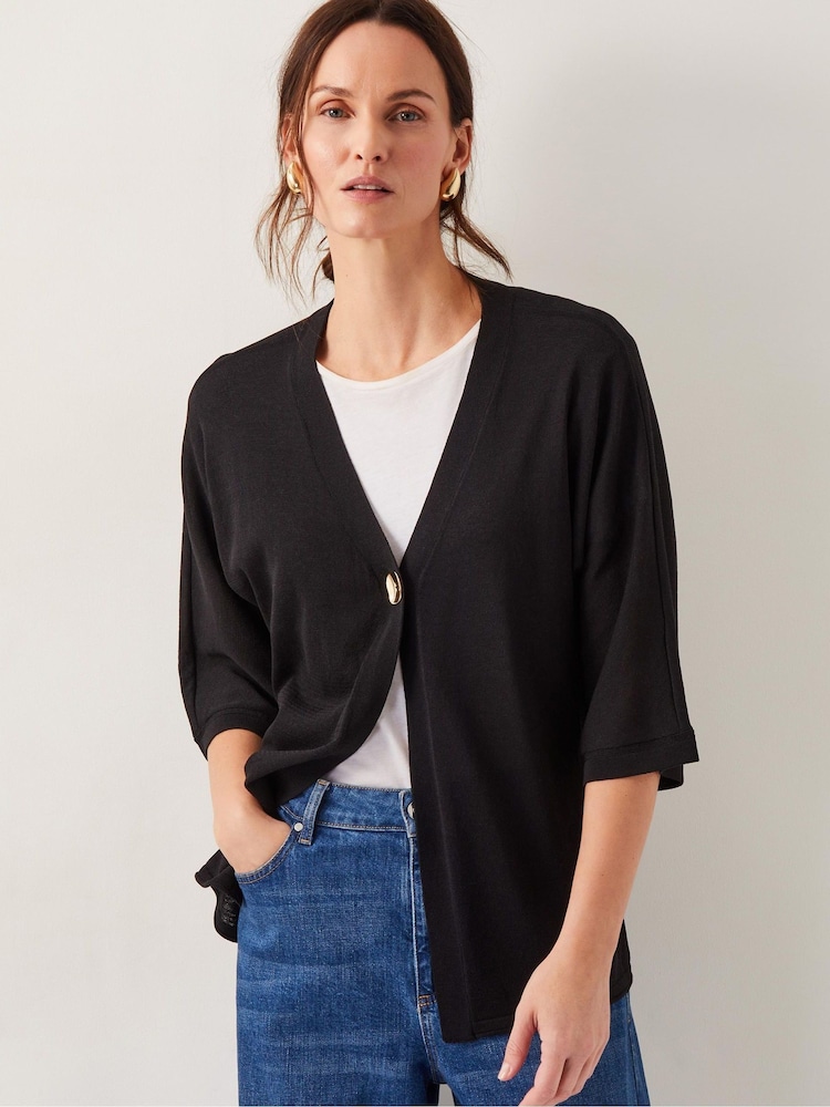 Monsoon Black Beth Single Button Cardigan - Image 1 of 4