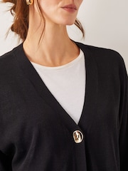 Monsoon Black Beth Single Button Cardigan - Image 4 of 4
