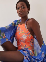 Monsoon Blue Kaia Floral Print Cover-Up - Image 2 of 4