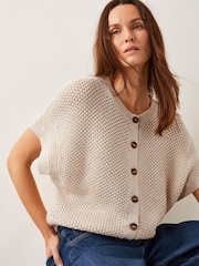 Monsoon Saya Crochet Short Sleeve Cardigan - Slika 1 iz 4