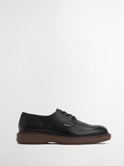 Barbour® Black Harefield Leather Derby Shoe - Image 1 of 9