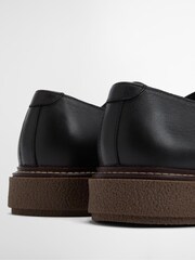 Barbour® Black Harefield Leather Derby Shoe - Image 7 of 9