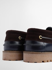 Barbour® Blue Deck Leather Boat Shoe - Image 6 of 7
