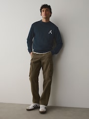 Navy Blue Golf Graphic Sweatshirt - Image 4 of 9
