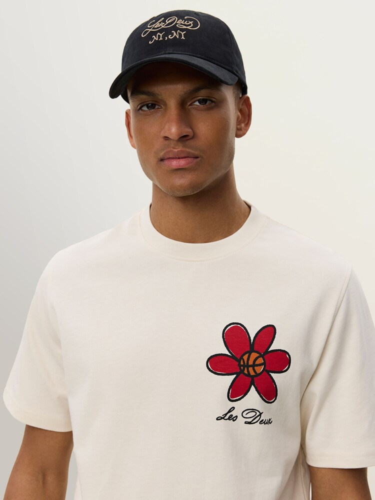 Les Deux Natural Flower Print Basket T-Shirt - Image 6 of 6 Les Deux Natural Flower Print Basket T-Shirt - Image 6 of 6