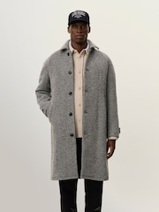 Les Deux Grey Michael Twill Wool Coat - Image 5 of 8
