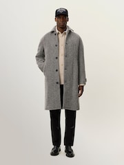 Les Deux Grey Michael Twill Wool Coat - Image 6 of 8