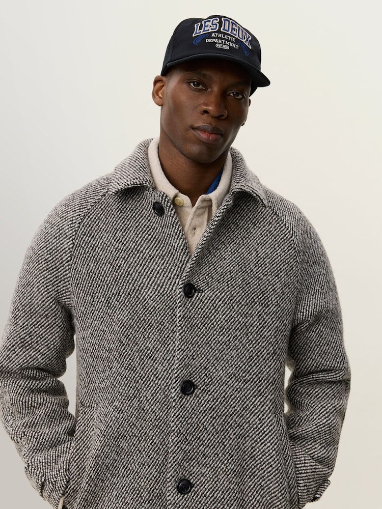 Les Deux Grey Michael Twill Wool Coat - Image 8 of 8 Les Deux Grey Michael Twill Wool Coat - Image 8 of 8