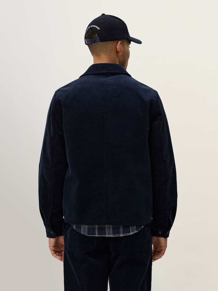 Les Deux Blue Marchall Corduroy Coach Jacket - Image 2 of 6