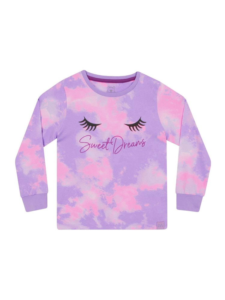 Harry Bear Pink Tie Dye Long Sleeve Pyjamas - Image 3 of 6