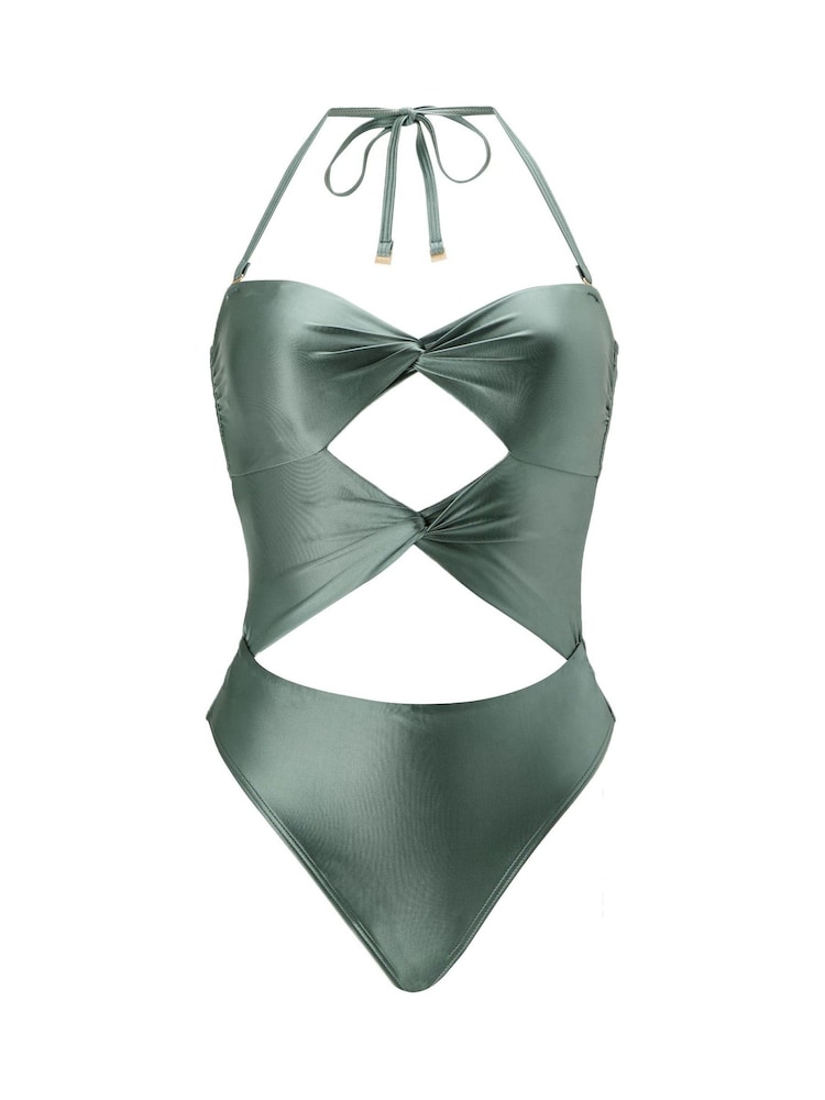 KBX Metallic Swim Solid Collections Swimsuit - Image 7 of 7