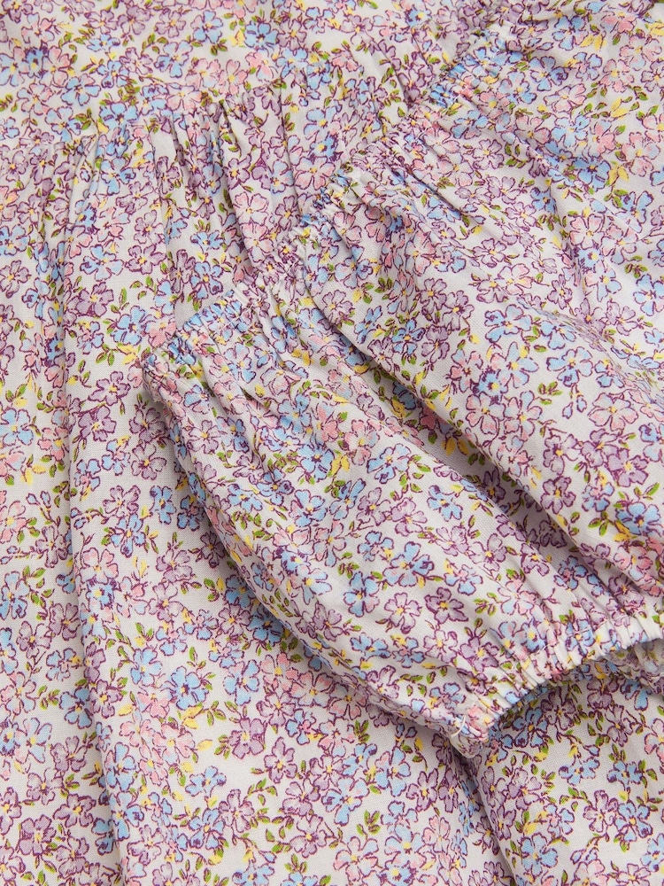 Monsoon Purple Newborn Peri Floral Print Sundress and Briefs Set - Image 2 of 3 Monsoon Purple Newborn Peri Floral Print Sundress and Briefs Set - Image 2 of 3